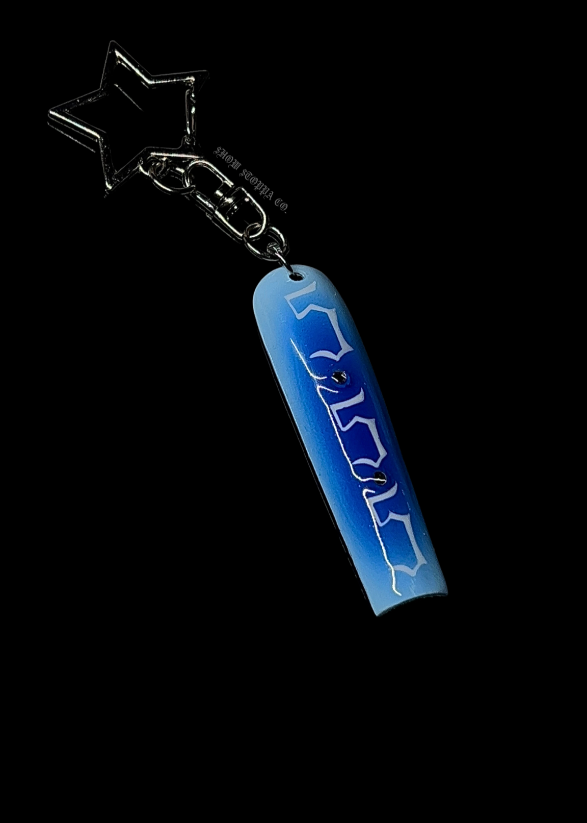 Angel Number Nail Keychain