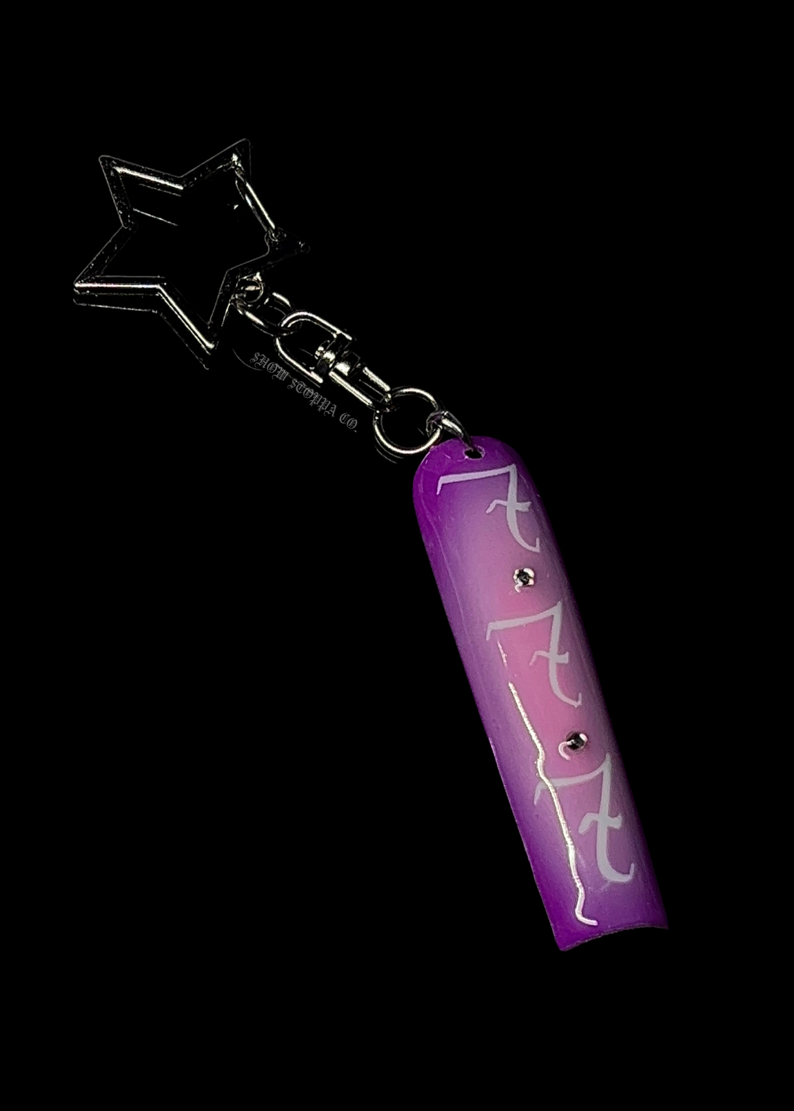 Angel Number Nail Keychain