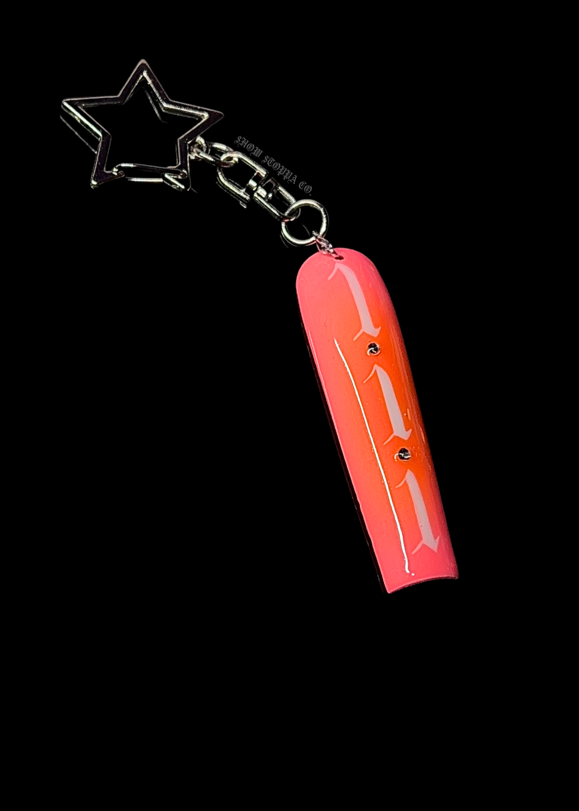 Angel Number Nail Keychain