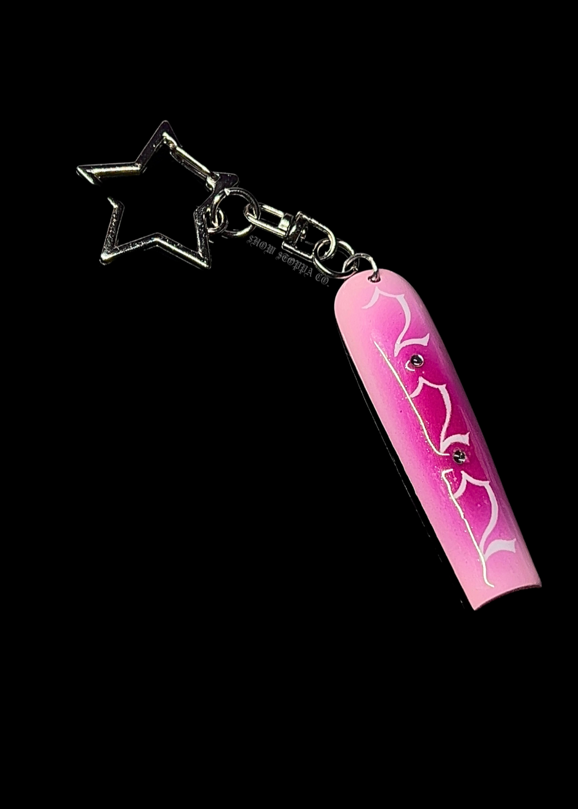Angel Number Nail Keychain