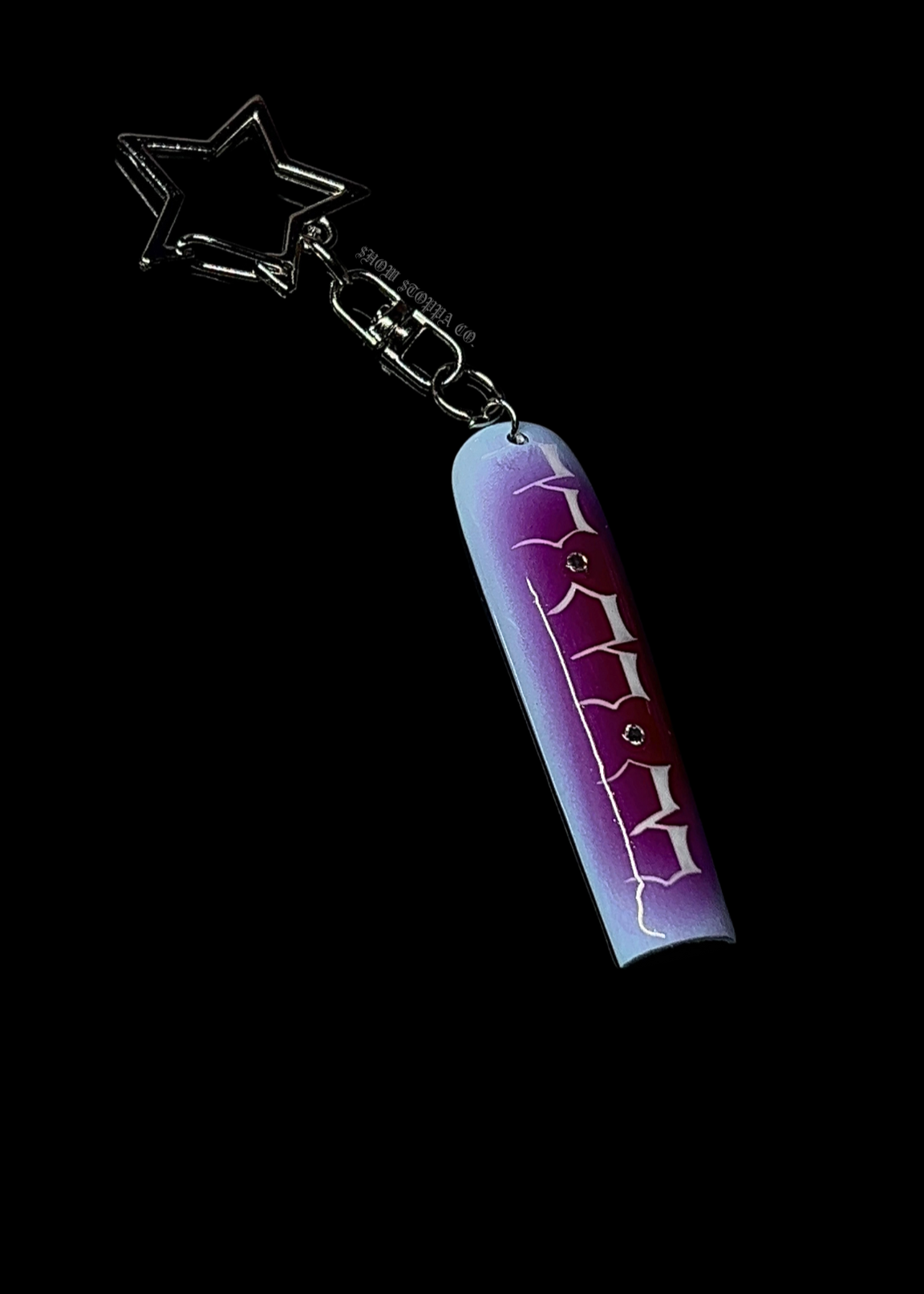 Angel Number Nail Keychain